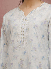 edenrobe Premium Embroidered Lawn Unstitched 3Pc Suit EWU5V1-31084