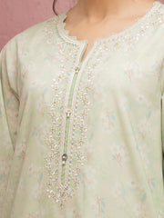 edenrobe Premium Embroidered Lawn Unstitched 3Pc Suit EWU5V1-31086