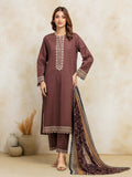 edenrobe Premium Embroidered Lawn Unstitched 3Pc Suit EWU5V1-31087