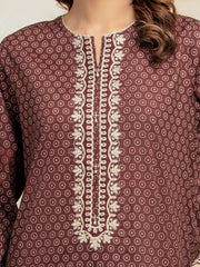 edenrobe Premium Embroidered Lawn Unstitched 3Pc Suit EWU5V1-31087