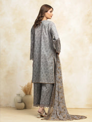 edenrobe Premium Embroidered Lawn Unstitched 3Pc Suit EWU5V1-31089