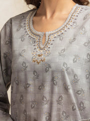 edenrobe Premium Embroidered Lawn Unstitched 3Pc Suit EWU5V1-31089