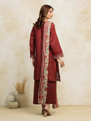 edenrobe Premium Embroidered Lawn Unstitched 3Pc Suit EWU5V1-31093
