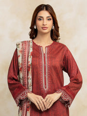 edenrobe Premium Embroidered Lawn Unstitched 3Pc Suit EWU5V1-31093