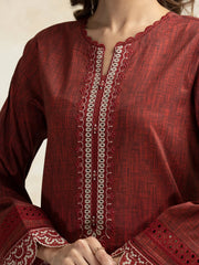 edenrobe Premium Embroidered Lawn Unstitched 3Pc Suit EWU5V1-31093