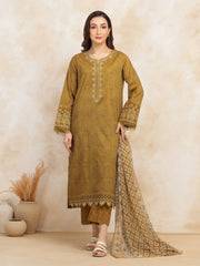 edenrobe Premium Embroidered Lawn Unstitched 3Pc Suit EWU5V1-31095