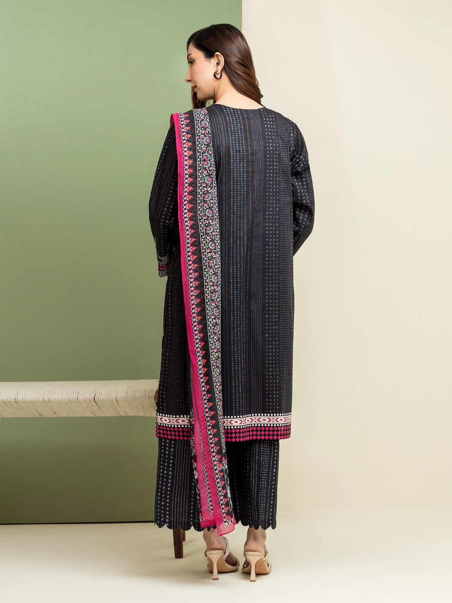 edenrobe Premium Embroidered Lawn Unstitched 3Pc Suit EWU5V1-31097