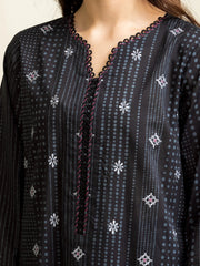 edenrobe Premium Embroidered Lawn Unstitched 3Pc Suit EWU5V1-31097