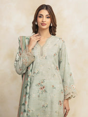 edenrobe Premium Embroidered Lawn Unstitched 3Pc Suit EWU5V1-31181