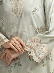 edenrobe Premium Embroidered Lawn Unstitched 3Pc Suit EWU5V1-31181