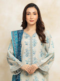 edenrobe Premium Festive Unstitched Zari Lawn 3Pc Suit EWU5V1-31184