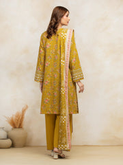 edenrobe Premium Embroidered Lawn Unstitched 3Pc Suit EWU5V1-31185