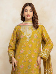 edenrobe Premium Embroidered Lawn Unstitched 3Pc Suit EWU5V1-31185