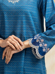 edenrobe Premium Embroidered Lawn Unstitched 3Pc Suit EWU5V1-31187