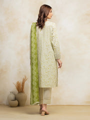 edenrobe Premium Embroidered Lawn Unstitched 3Pc Suit EWU5V1-31188