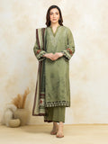 edenrobe Premium Festive Unstitched Zari Lawn 3Pc Suit EWU5V1-31190