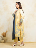 edenrobe Premium Festive Unstitched Zari Lawn 3Pc Suit EWU5V1-31191