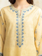 edenrobe Premium Festive Unstitched Zari Lawn 3Pc Suit EWU5V1-31191