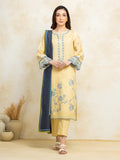 edenrobe Premium Festive Unstitched Zari Lawn 3Pc Suit EWU5V1-31191