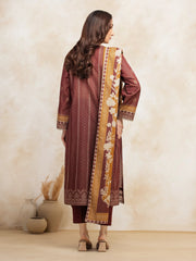edenrobe Premium Festive Unstitched Zari Lawn 3Pc Suit EWU5V1-31192