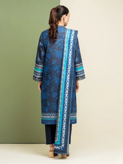edenrobe Premium Festive Unstitched Zari Lawn 3Pc Suit EWU5V1-31197