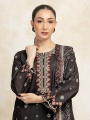 edenrobe Premium Festive Unstitched Zari Lawn 3Pc Suit EWU5V1-31200