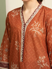 edenrobe Premium Festive Unstitched Zari Lawn 3Pc Suit EWU5V1-31201