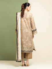 edenrobe Premium Festive Unstitched Zari Lawn 3Pc Suit EWU5V1-31202