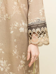 edenrobe Premium Festive Unstitched Zari Lawn 3Pc Suit EWU5V1-31202