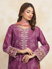 edenrobe Premium Embroidered Lawn Unstitched 3Pc Suit EWU5V1-31207