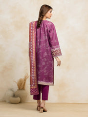 edenrobe Premium Embroidered Lawn Unstitched 3Pc Suit EWU5V1-31207