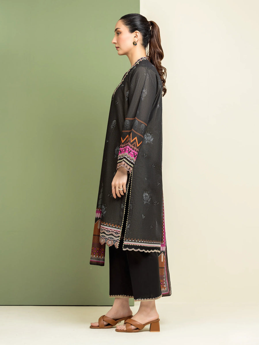 edenrobe Premium Embroidered Lawn Unstitched 3Pc Suit EWU5V1-31208