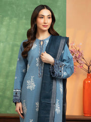 edenrobe Premium Lawn Unstitched Embroidered 3Pc Suit EWU5V1-31220