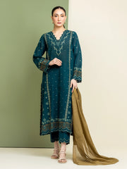 edenrobe Premium Festive Unstitched Slub Lawn 3Pc Suit EWU5V1-31225