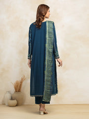 edenrobe Premium Festive Unstitched Slub Lawn 3Pc Suit EWU5V1-31226