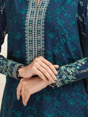 edenrobe Premium Festive Unstitched Slub Lawn 3Pc Suit EWU5V1-31226