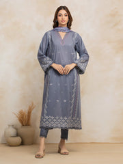 edenrobe Premium Festive Unstitched Slub Lawn 3Pc Suit EWU5V1-31227