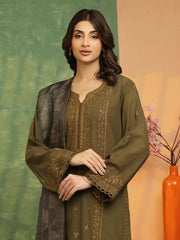 edenrobe Premium Festive Unstitched Slub Lawn 3Pc Suit EWU5V1-31228