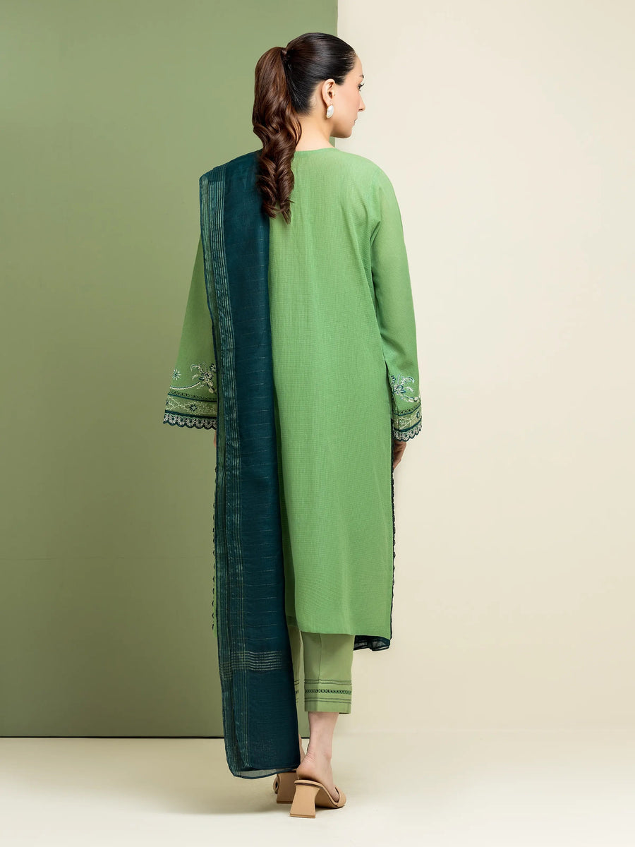 edenrobe Premium Embroidered Lawn Unstitched 3Pc Suit EWU5V1-31231