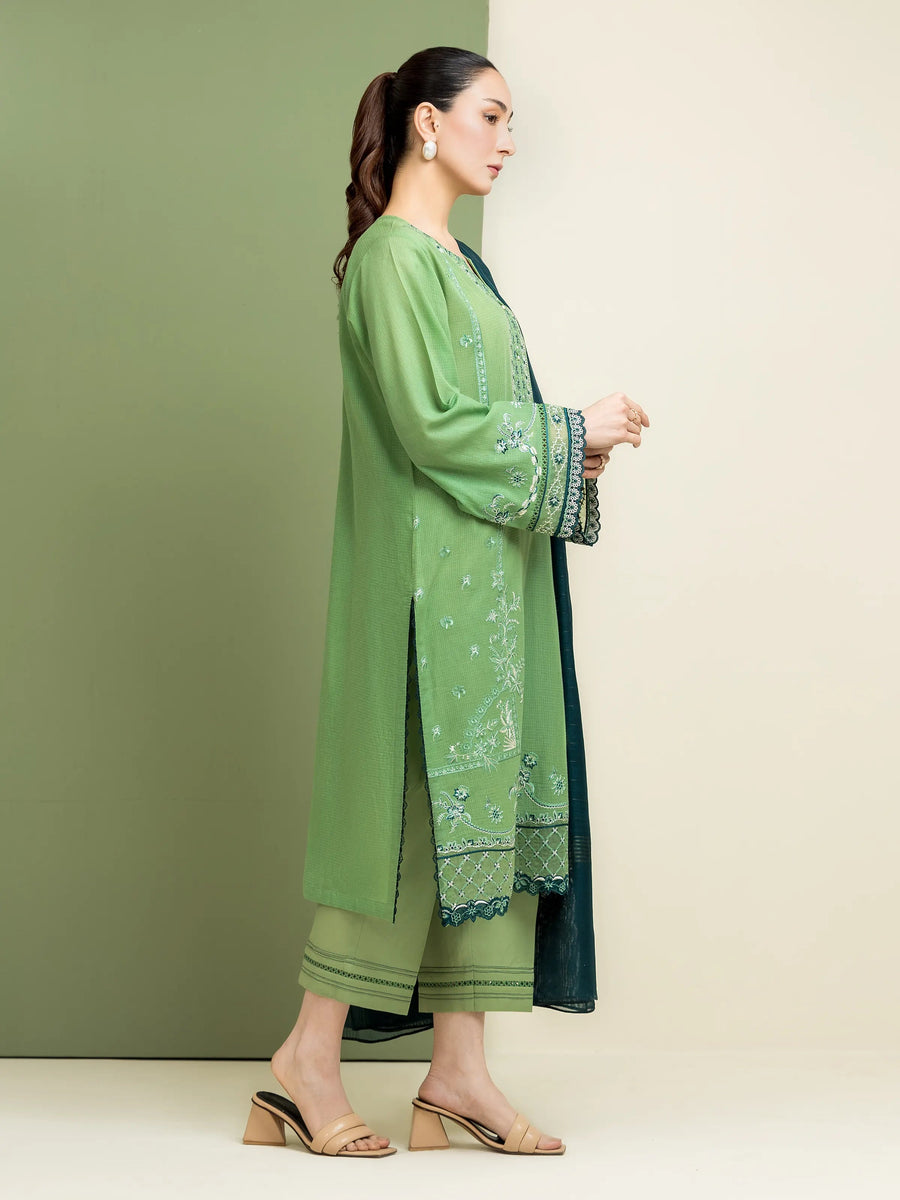 edenrobe Premium Embroidered Lawn Unstitched 3Pc Suit EWU5V1-31231