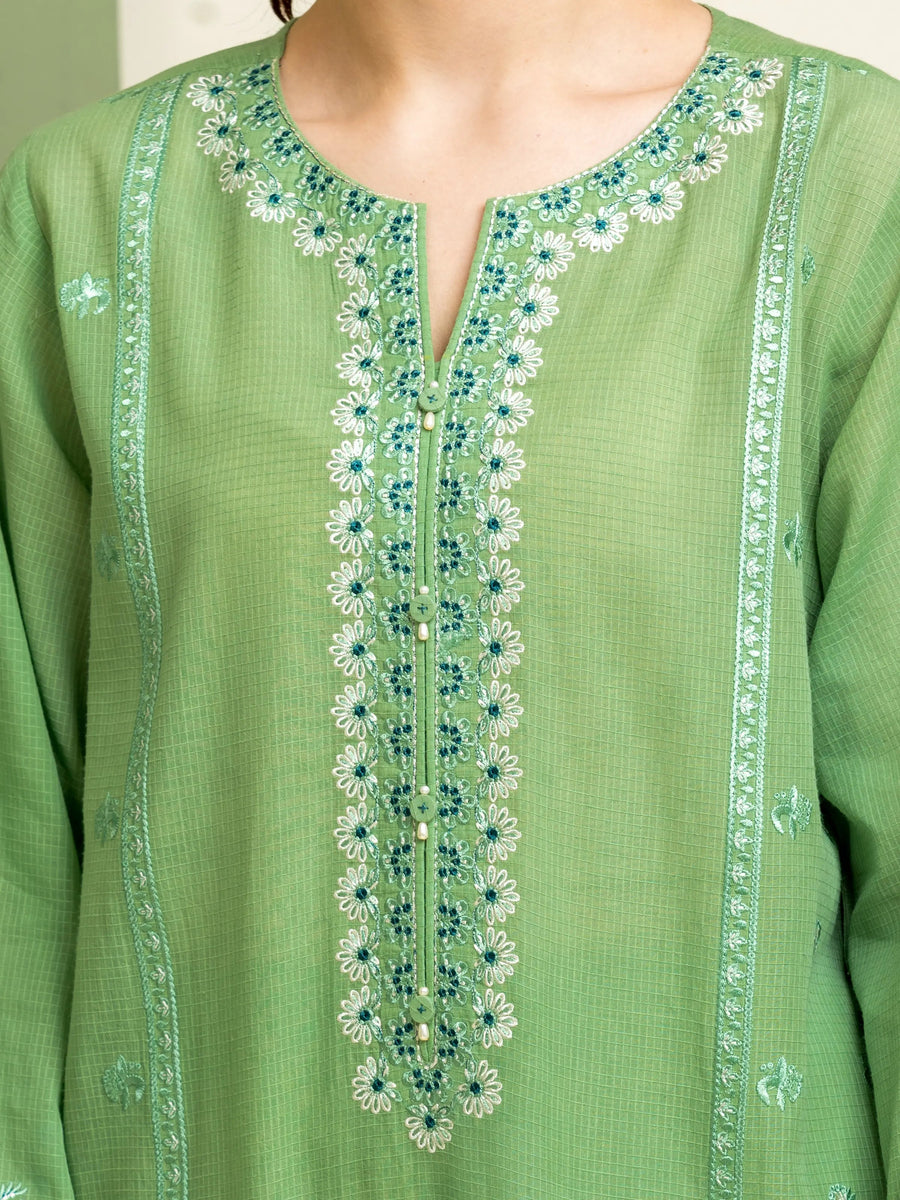 edenrobe Premium Embroidered Lawn Unstitched 3Pc Suit EWU5V1-31231