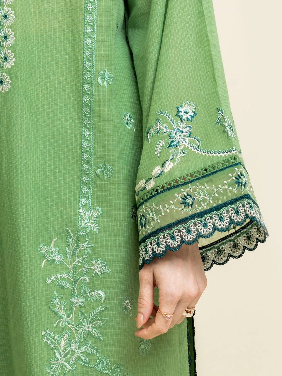 edenrobe Premium Embroidered Lawn Unstitched 3Pc Suit EWU5V1-31231
