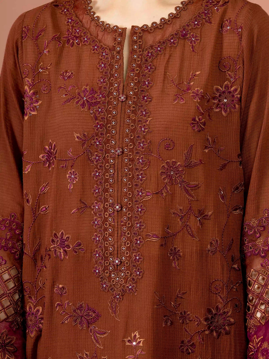 edenrobe Premium Festive Unstitched Lawn 3Pc Suit EWU5V1-31233