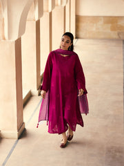 edenrobe Premium Festive Unstitched Slub Lawn 3Pc Suit EWU5V1-31237