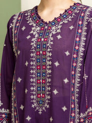 edenrobe Premium Festive Unstitched Slub Lawn 3Pc Suit EWU5V1-31241