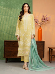 edenrobe Premium Festive Unstitched Slub Lawn 3Pc Suit EWU5V1-31246