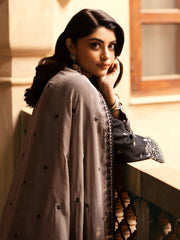 edenrobe Premium Festive Unstitched Slub Lawn 3Pc Suit EWU5V1-31248