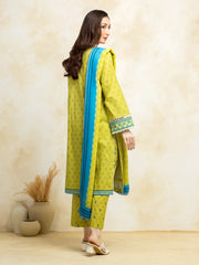 edenrobe Premium Embroidered Lawn Unstitched 3Pc Suit EWU5V1-31321