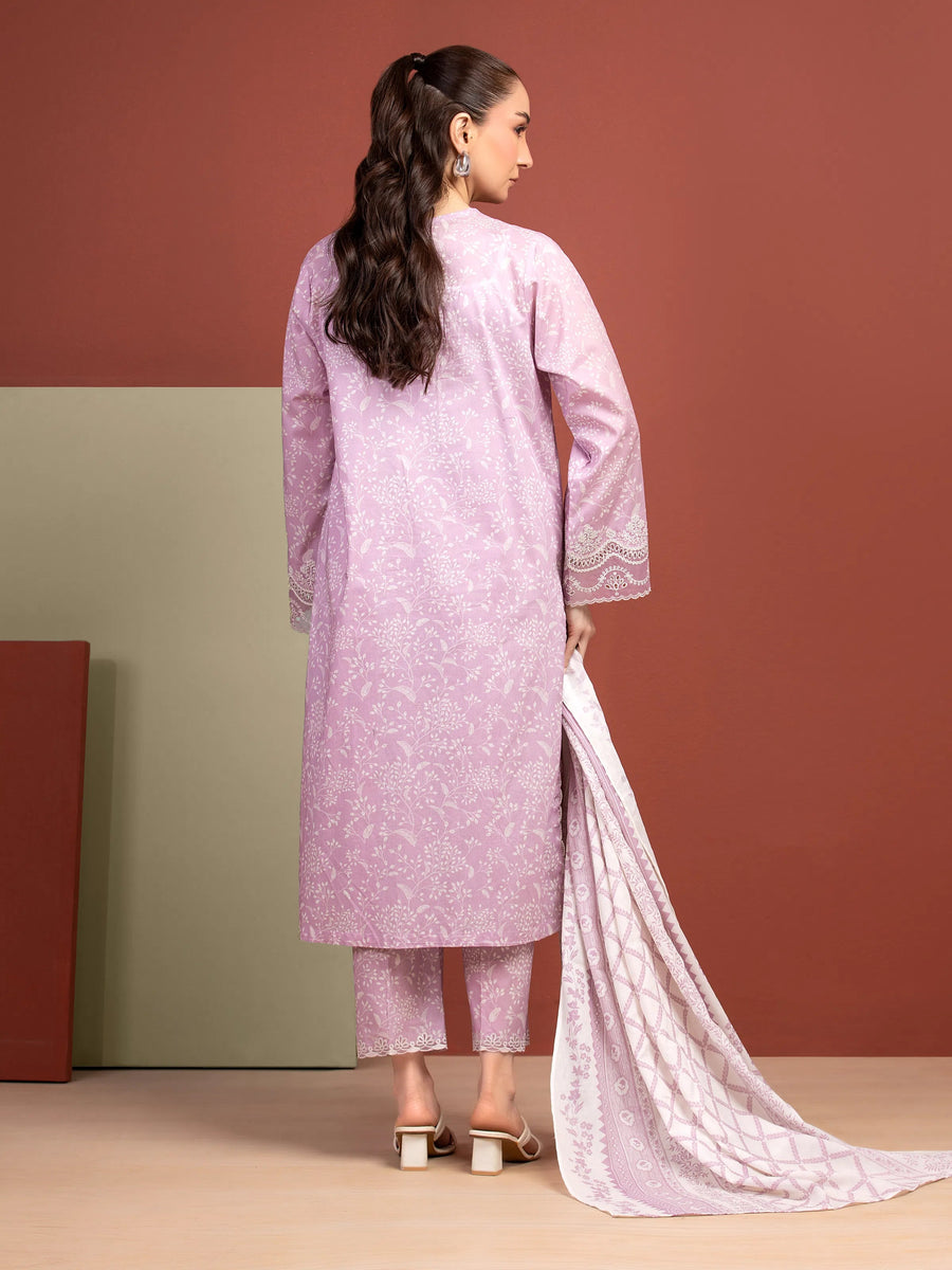 edenrobe Premium Lawn Unstitched Embroidered 3Pc Suit EWU5V1-31406