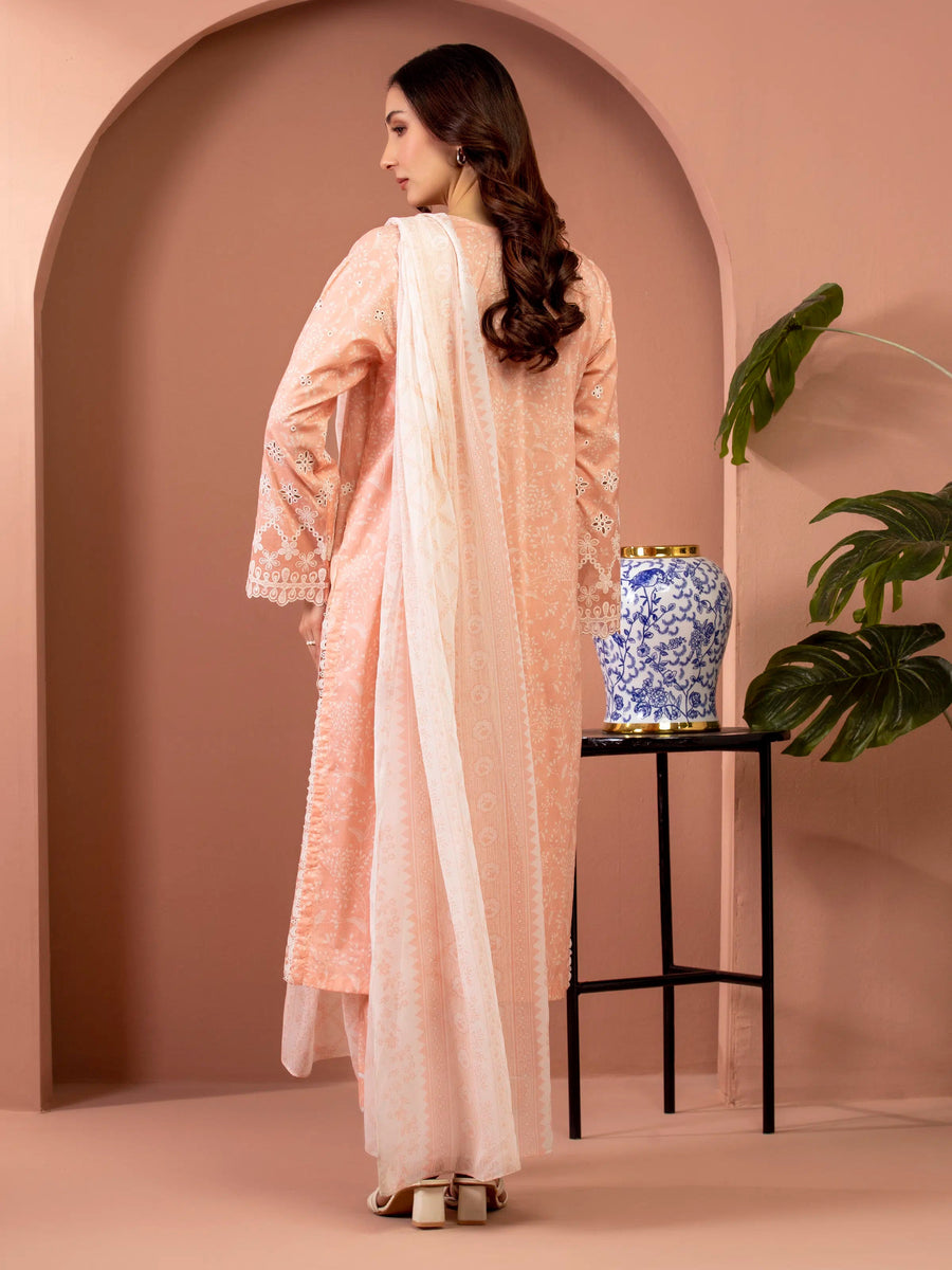 edenrobe Premium Lawn Unstitched Embroidered 3Pc Suit EWU5V1-31407